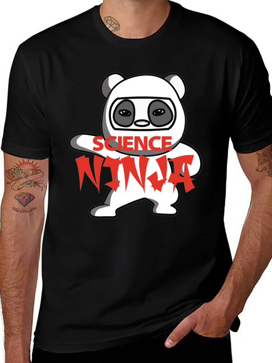 Science Ninja Panda Graphic T-Shirt