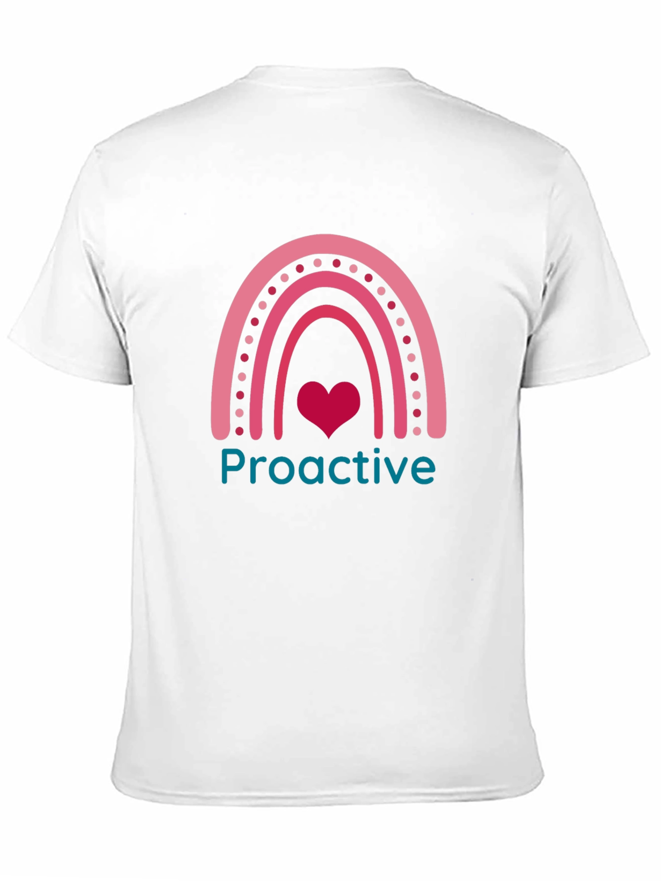 Proactive Rainbow Heart Graphic Tee - Black Unisex T-Shirt