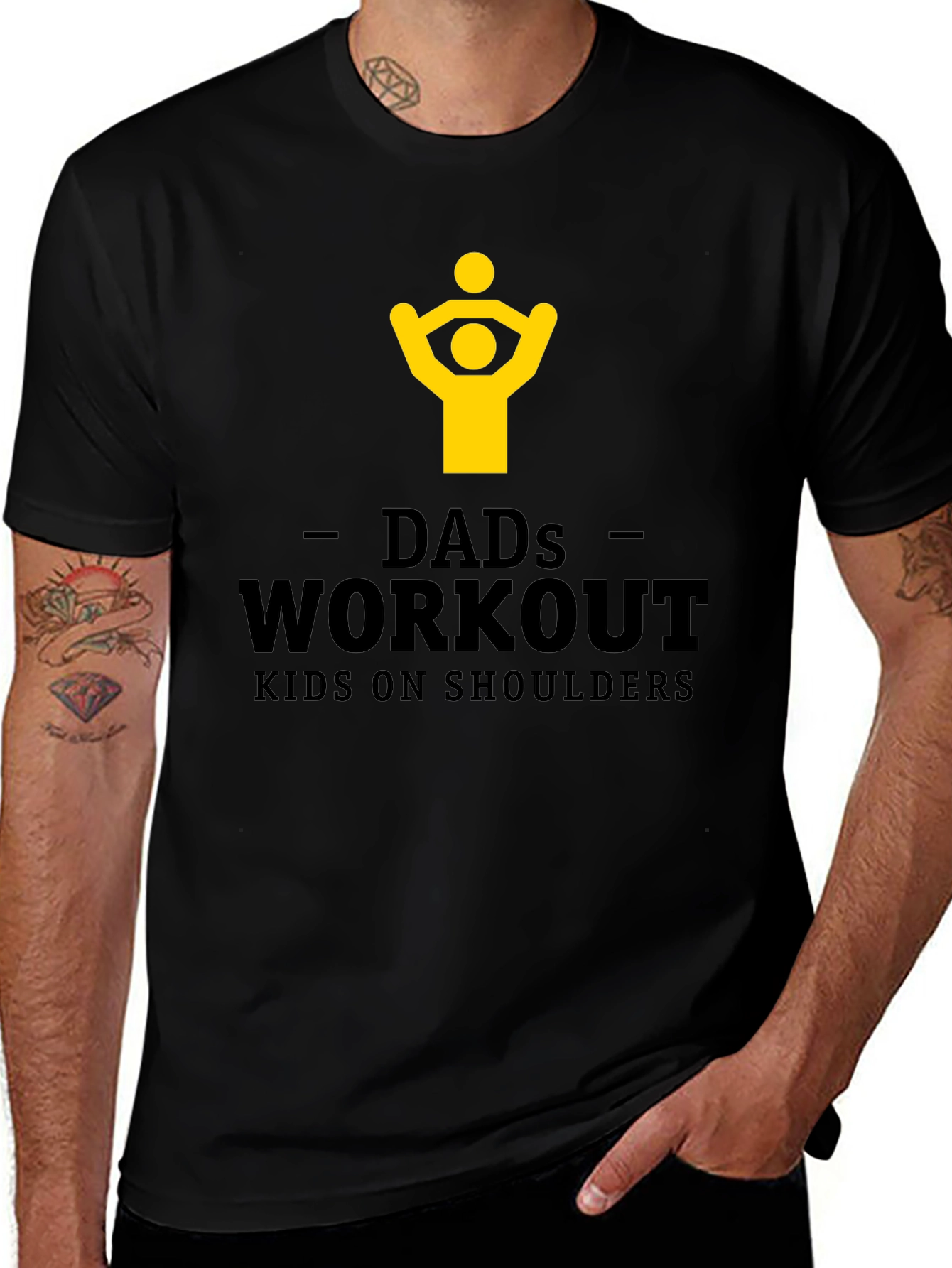 Dads Workout T-Shirt - Kids On Shoulders