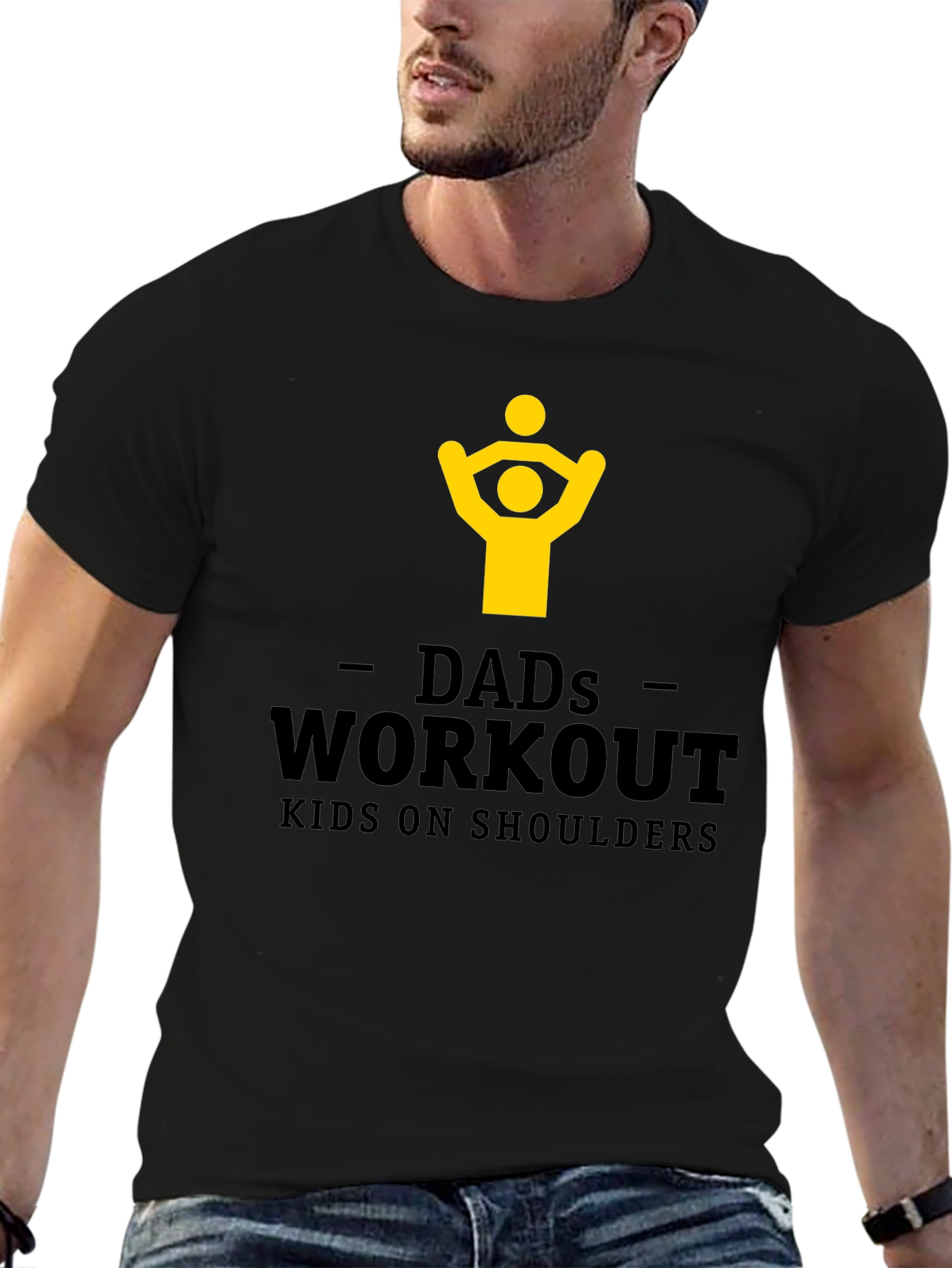 Dads Workout T-Shirt - Kids On Shoulders