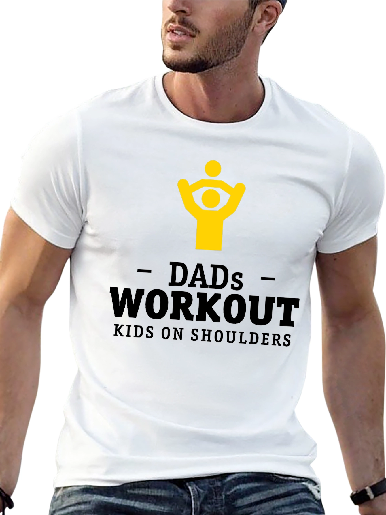 Dads Workout T-Shirt - Kids On Shoulders