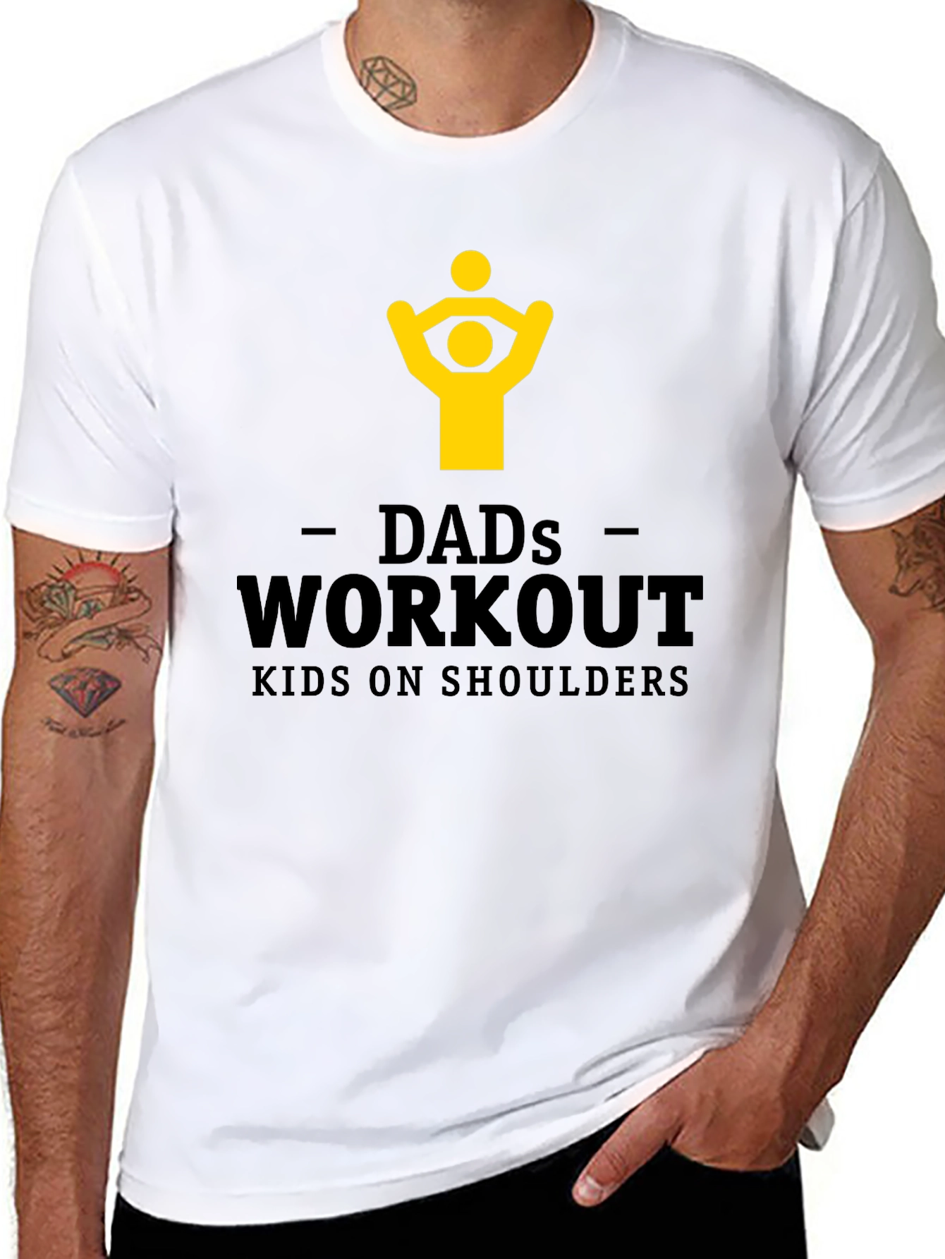 Dads Workout T-Shirt - Kids On Shoulders