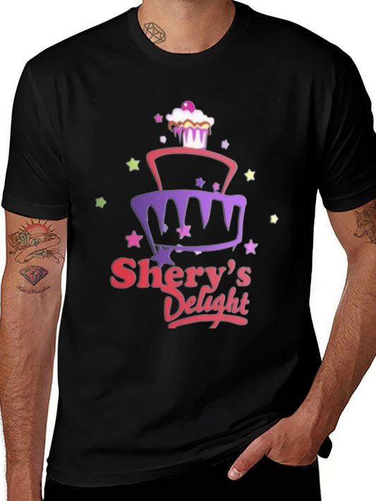 Sherys Delight Cake Graphic Black T-Shirt