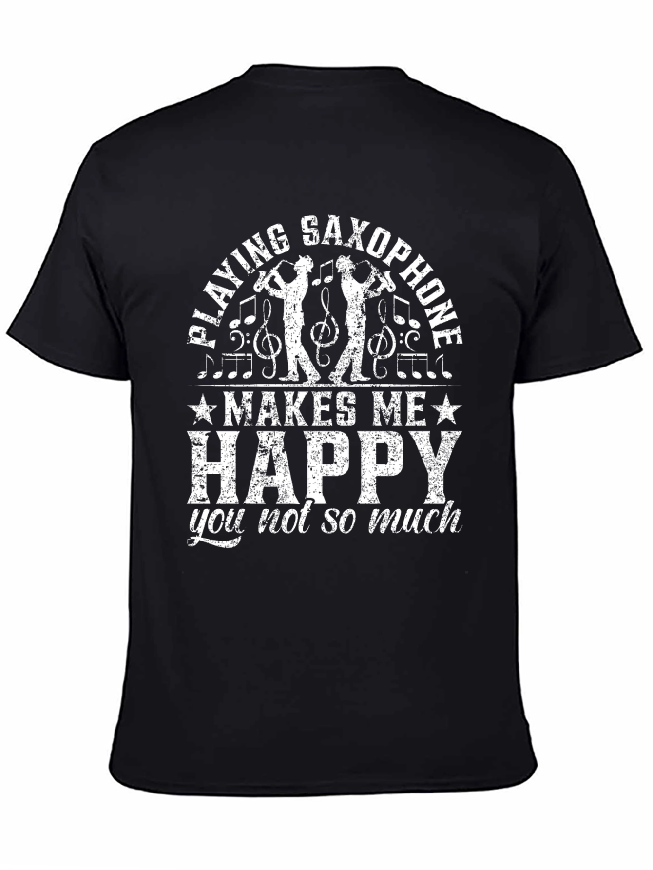 Saxophone Lover T-Shirt: Makes Me Happy
