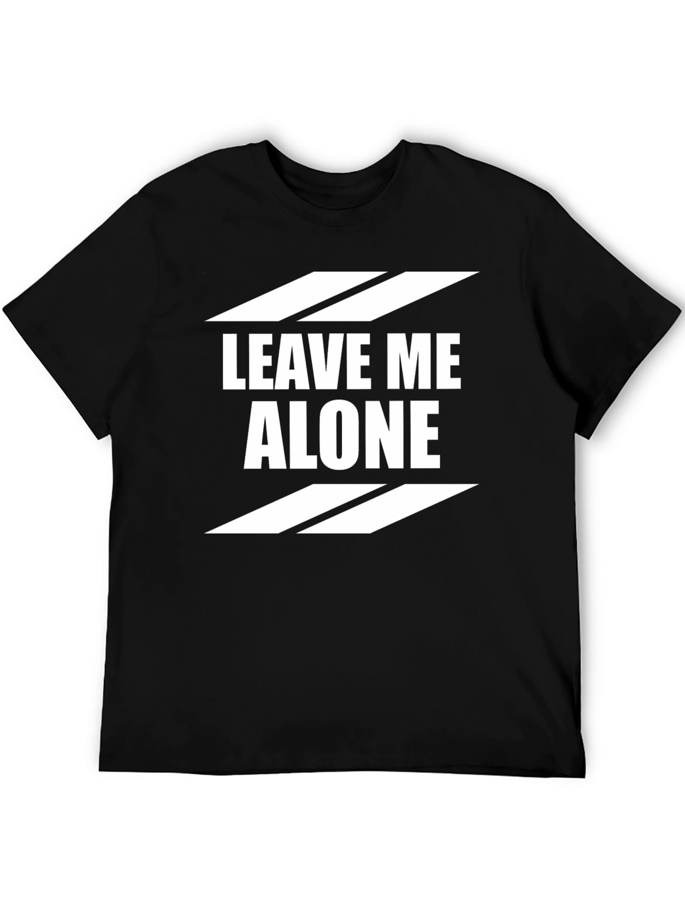 Leave Me Alone Graphic T-Shirt - Black
