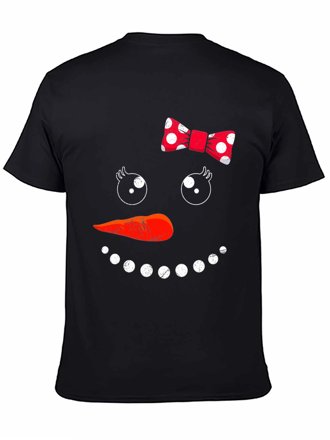 Snowman Face Graphic T-Shirt