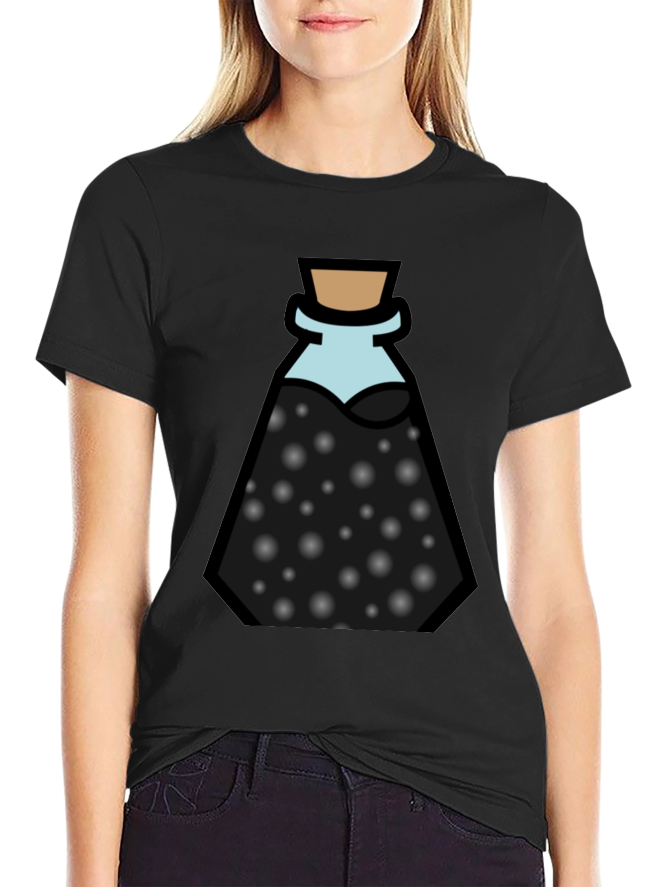 Potion Bottle Graphic Black T-Shirt