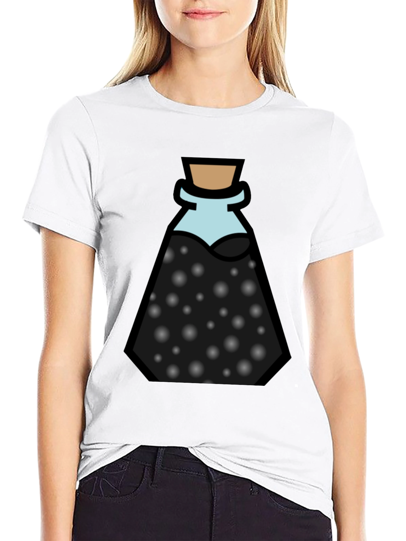 Potion Bottle Graphic Black T-Shirt