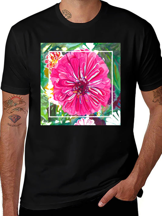 Floral Watercolor Art Graphic Tee - Premium Cotton Comfort