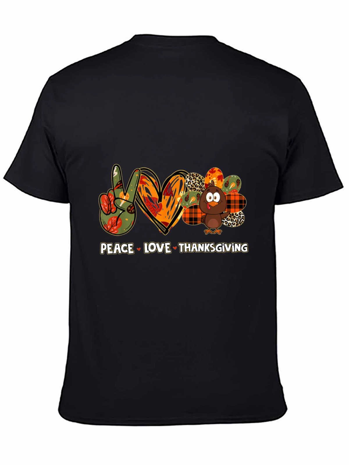 Peace Love Thanksgiving Graphic T-Shirt