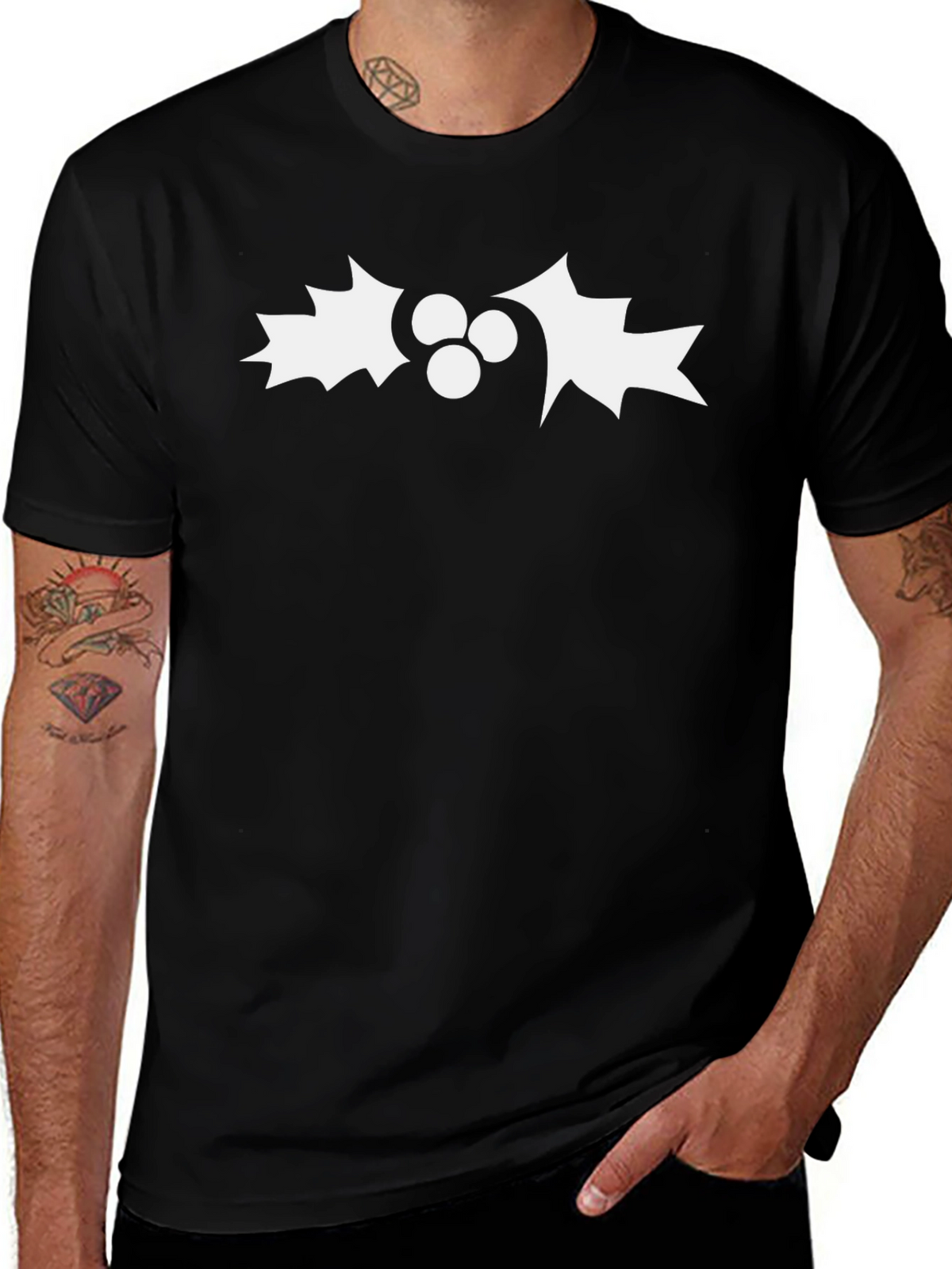 Festive Holly Graphic Tee - Holiday Style