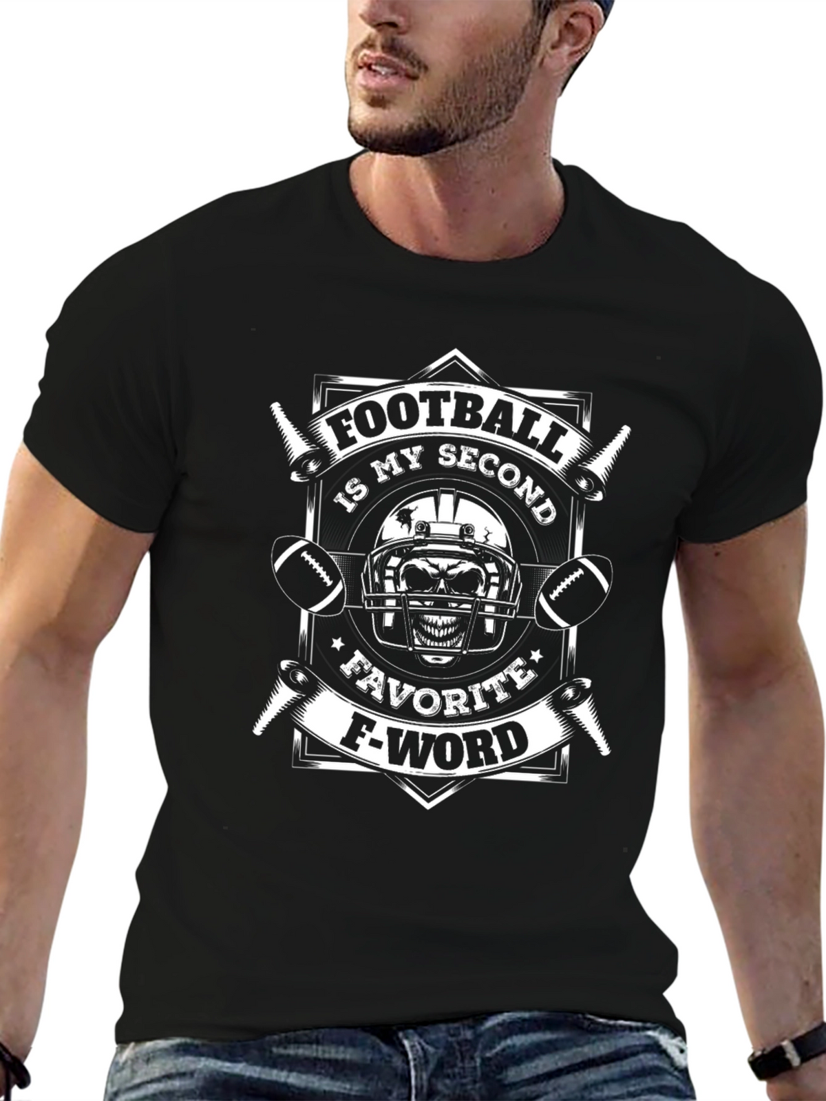 Football Second Favorite F Word Graphic Tee