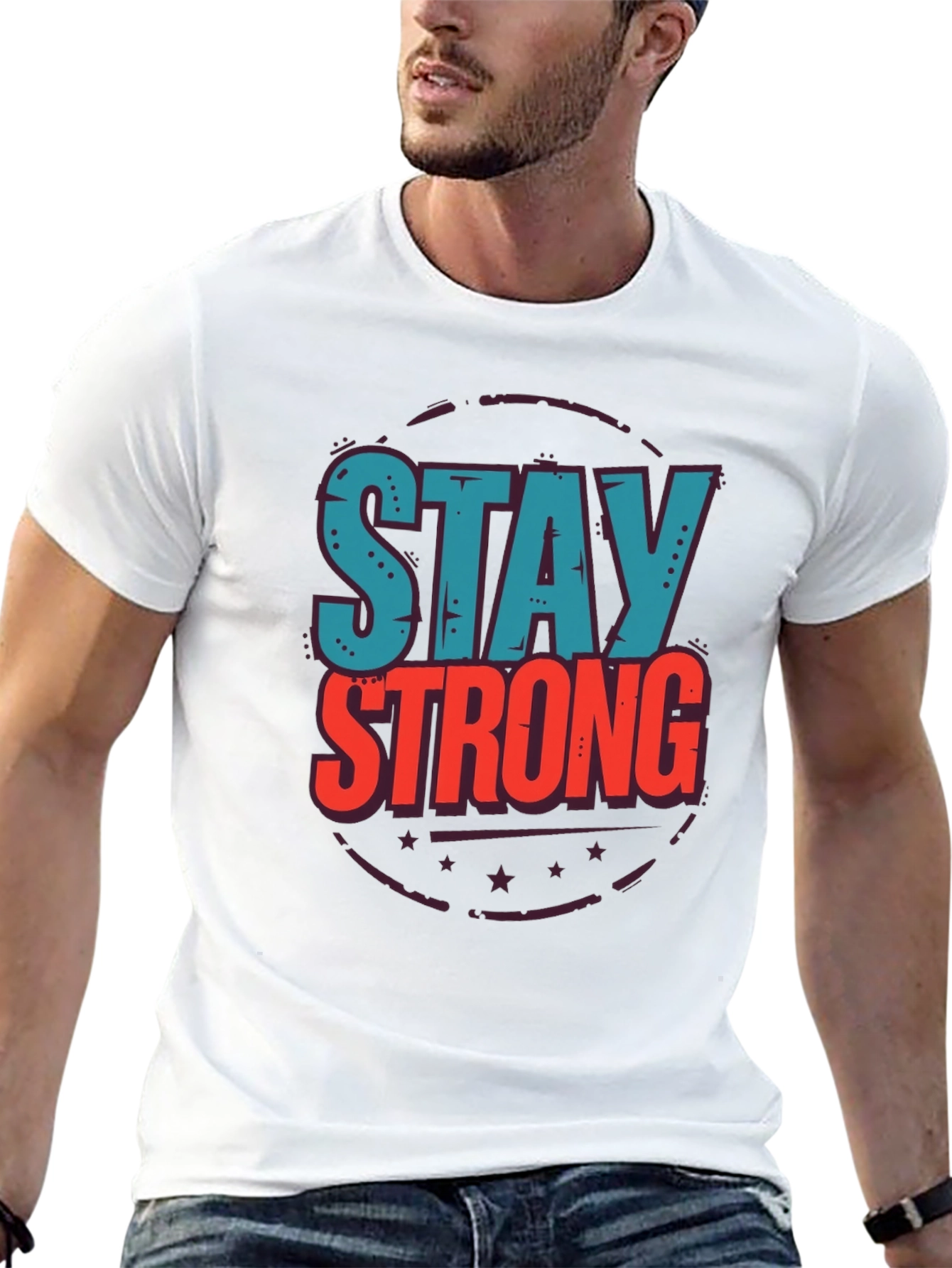 Stay Strong Graphic T-Shirt - Motivational Design