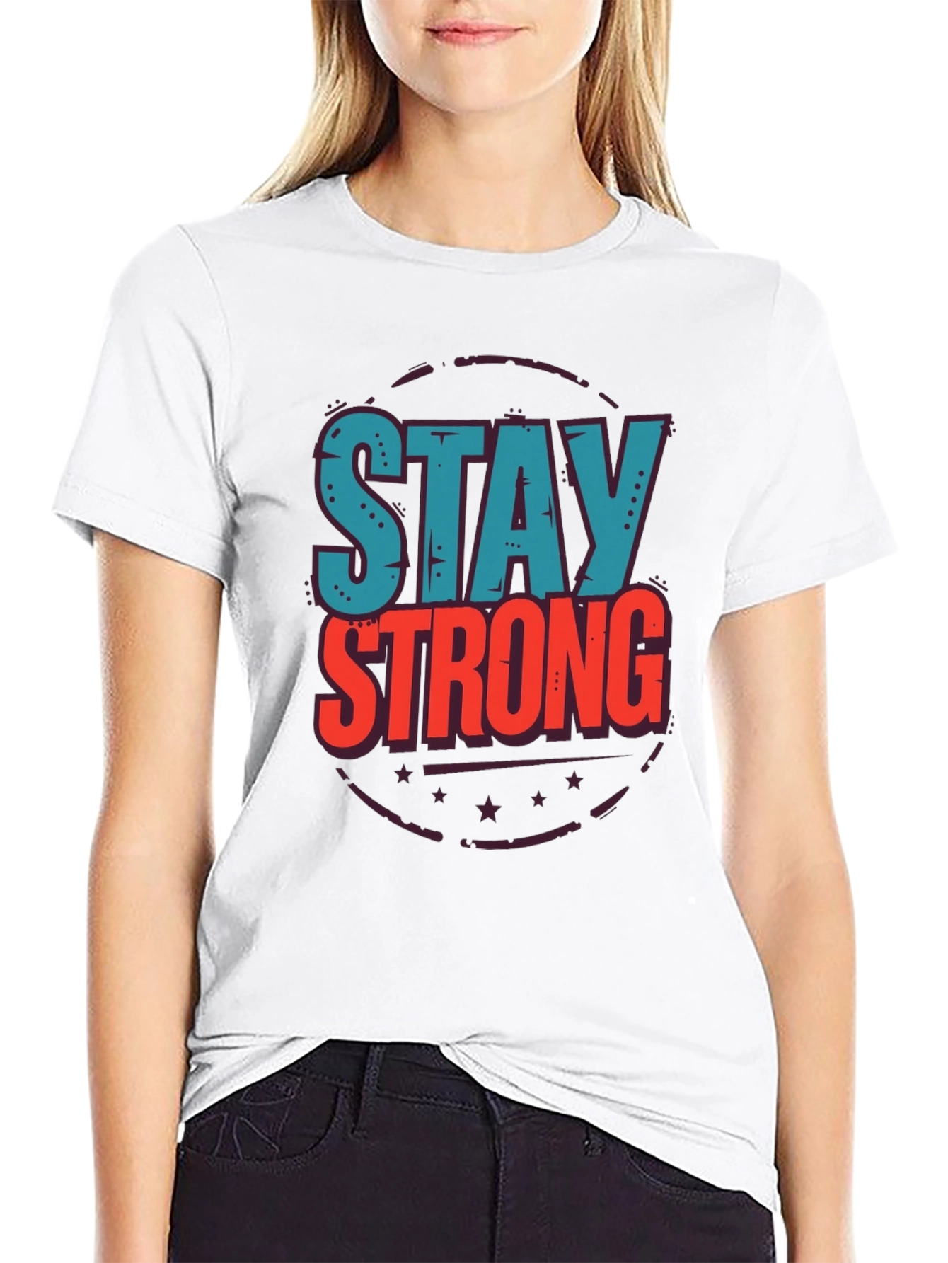 Stay Strong Graphic T-Shirt - Motivational Design