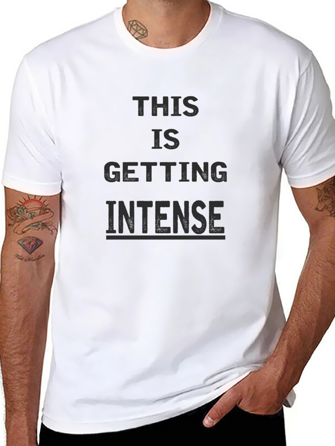 This is Getting Intense Graphic Tee - Black