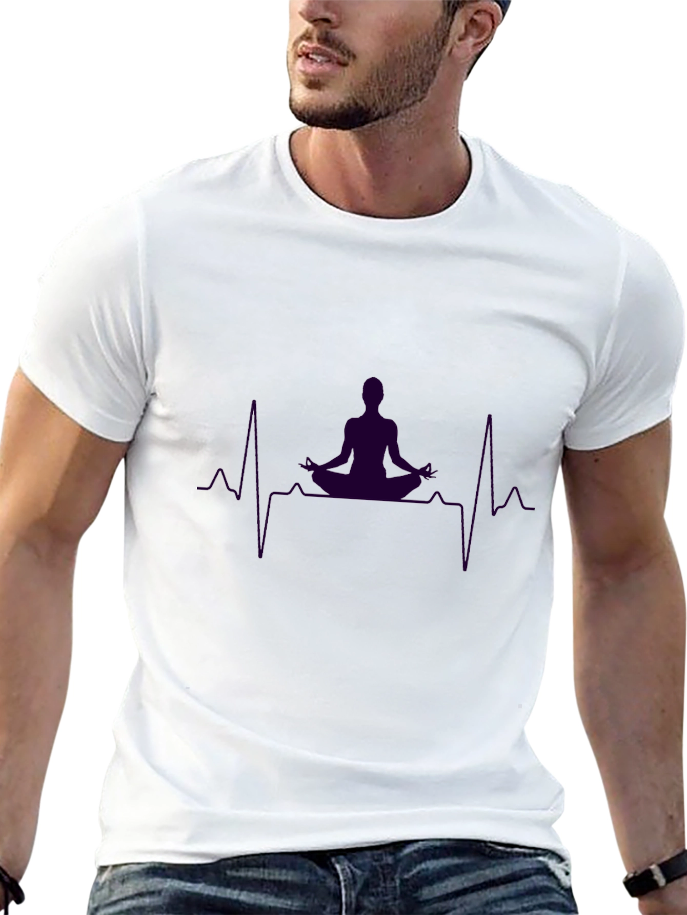 Yoga Heartbeat T-Shirt - Zen Meditation Tee