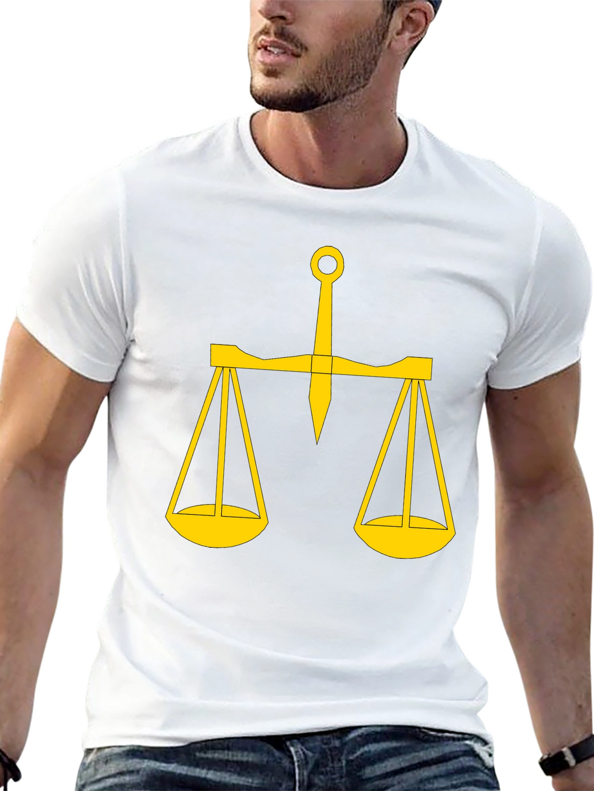 Scales of Justice Graphic Tee - Black
