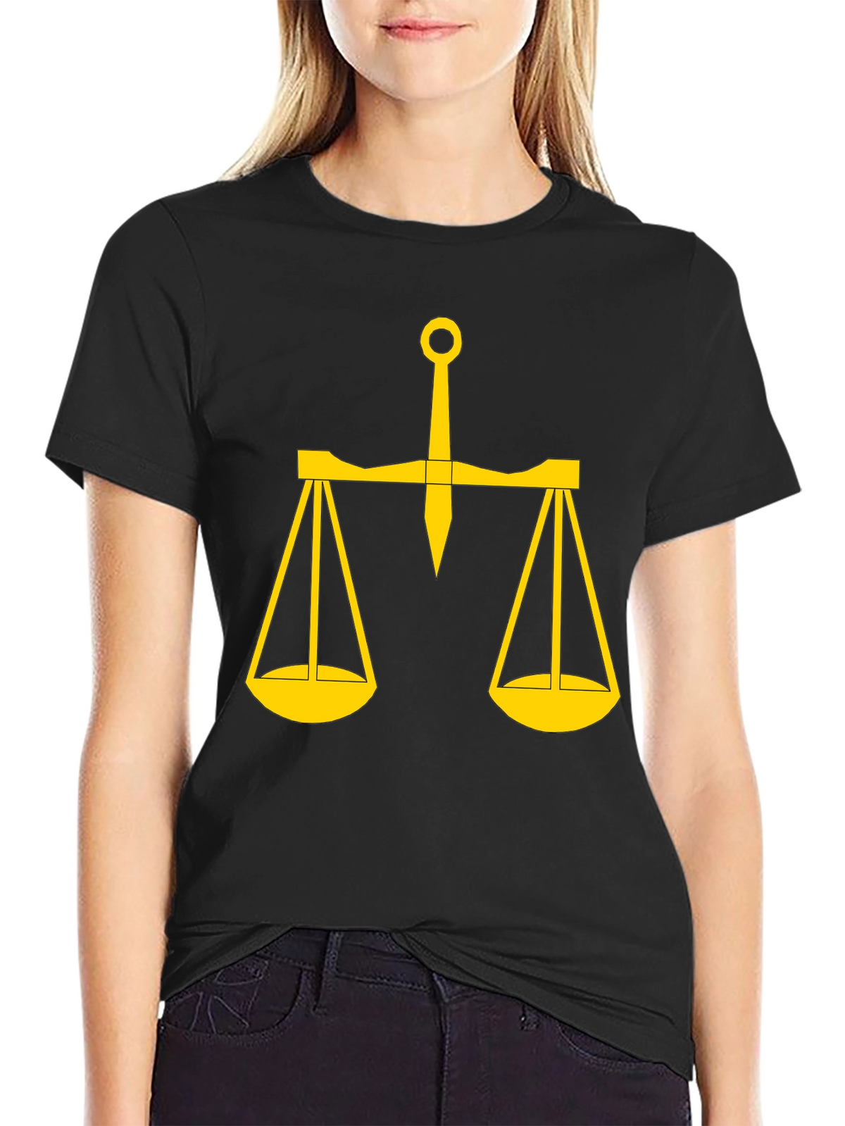 Scales of Justice Graphic Tee - Black