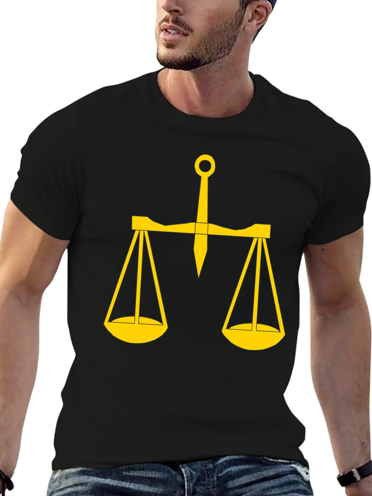 Scales of Justice Graphic Tee - Black