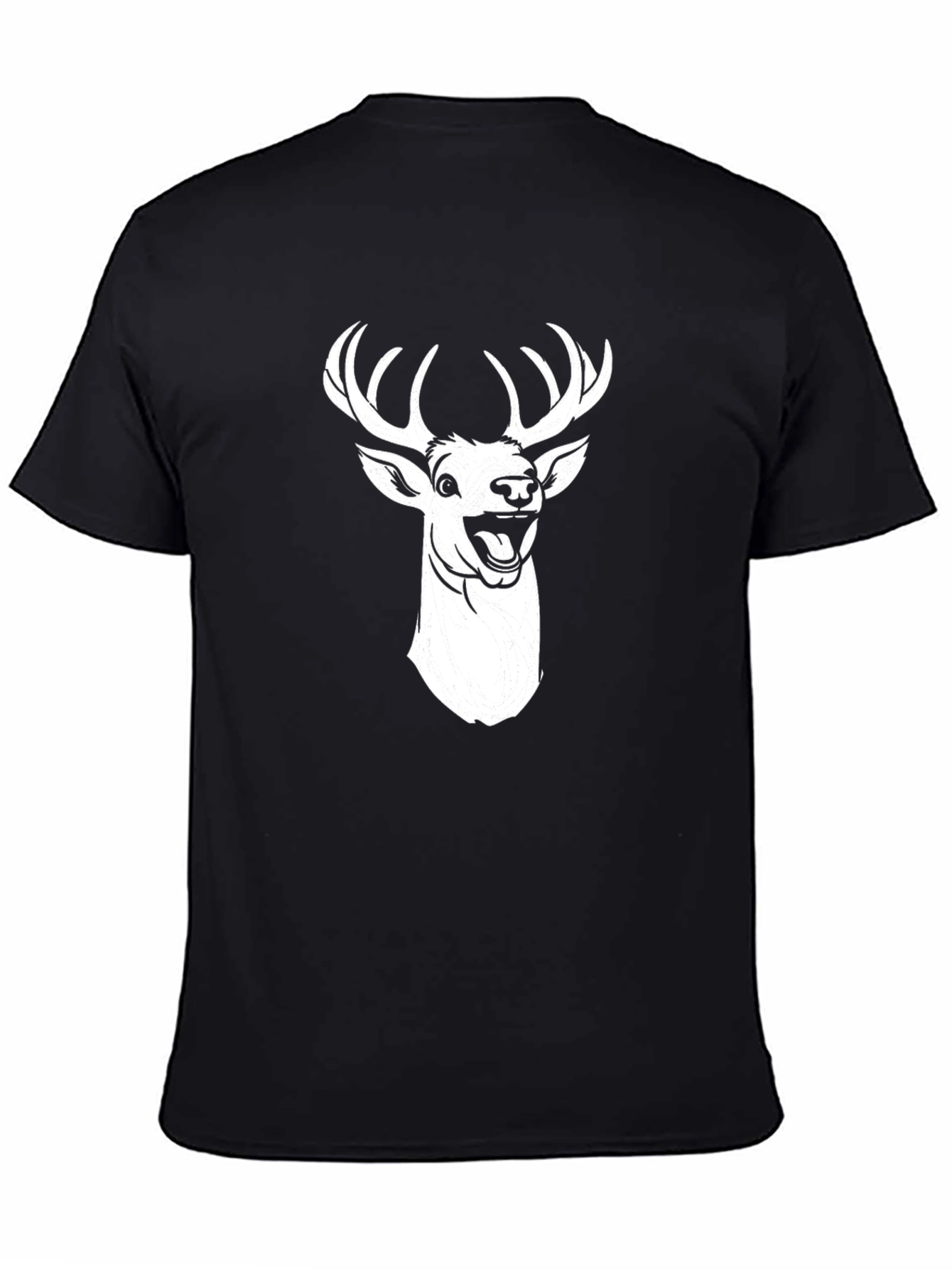 Deer Graphic Tee - Black T-Shirt for Men