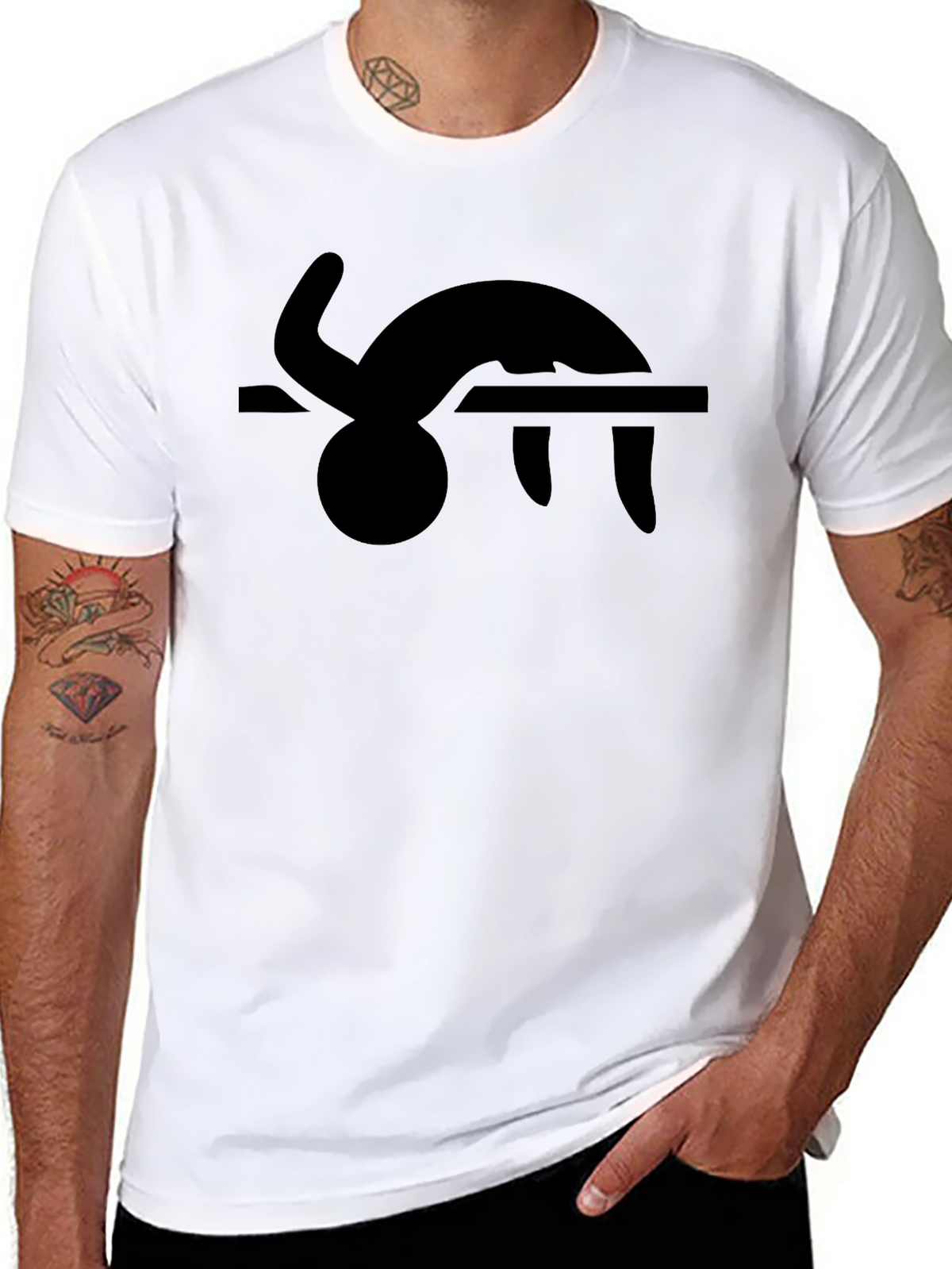 Gymnast Silhouette Black T-Shirt