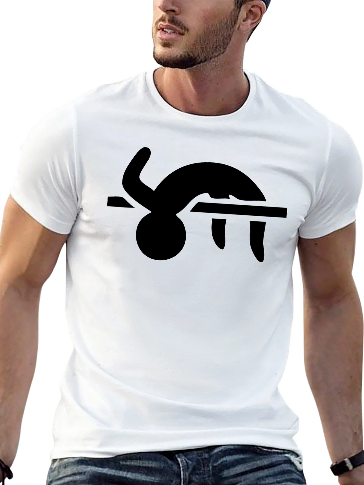 Gymnast Silhouette Black T-Shirt