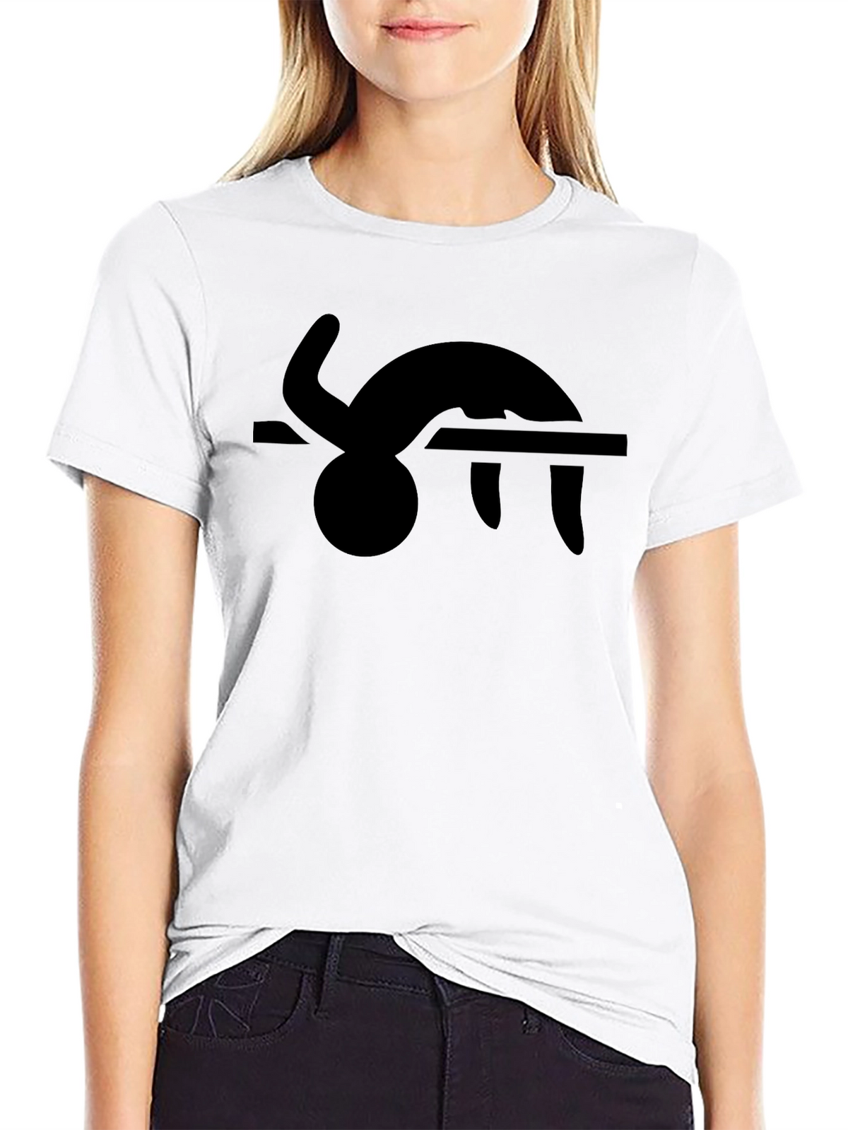 Gymnast Silhouette Black T-Shirt
