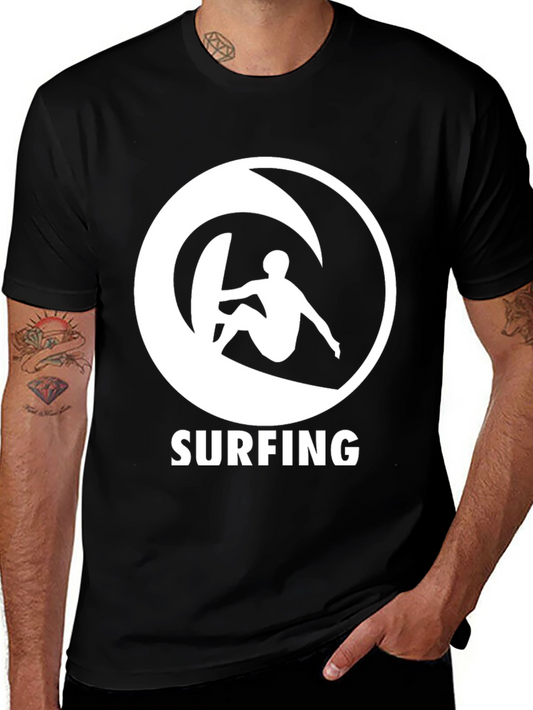 Surfing Graphic Tee - Black