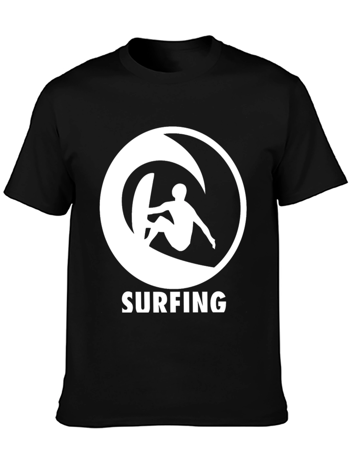 Surfing Graphic Tee - Black