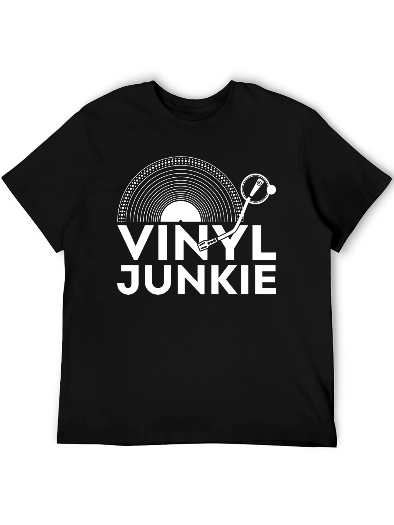 Vinyl Junkie Graphic Tee - Black