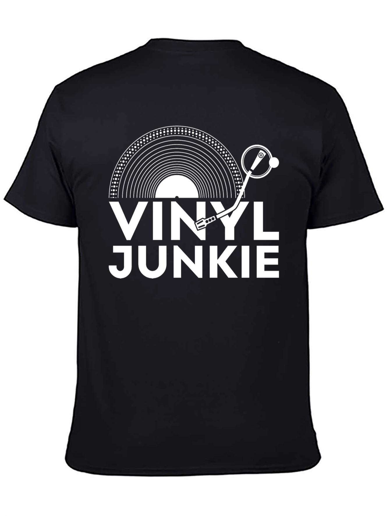 Vinyl Junkie Graphic Tee - Black