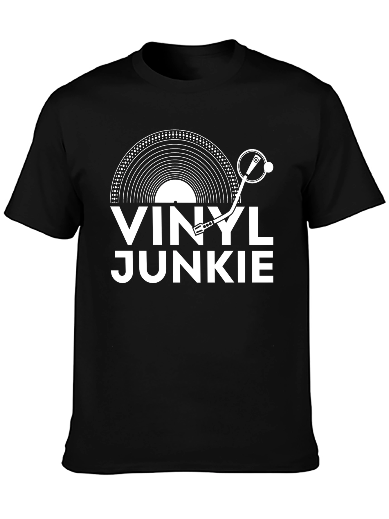 Vinyl Junkie Graphic Tee - Black