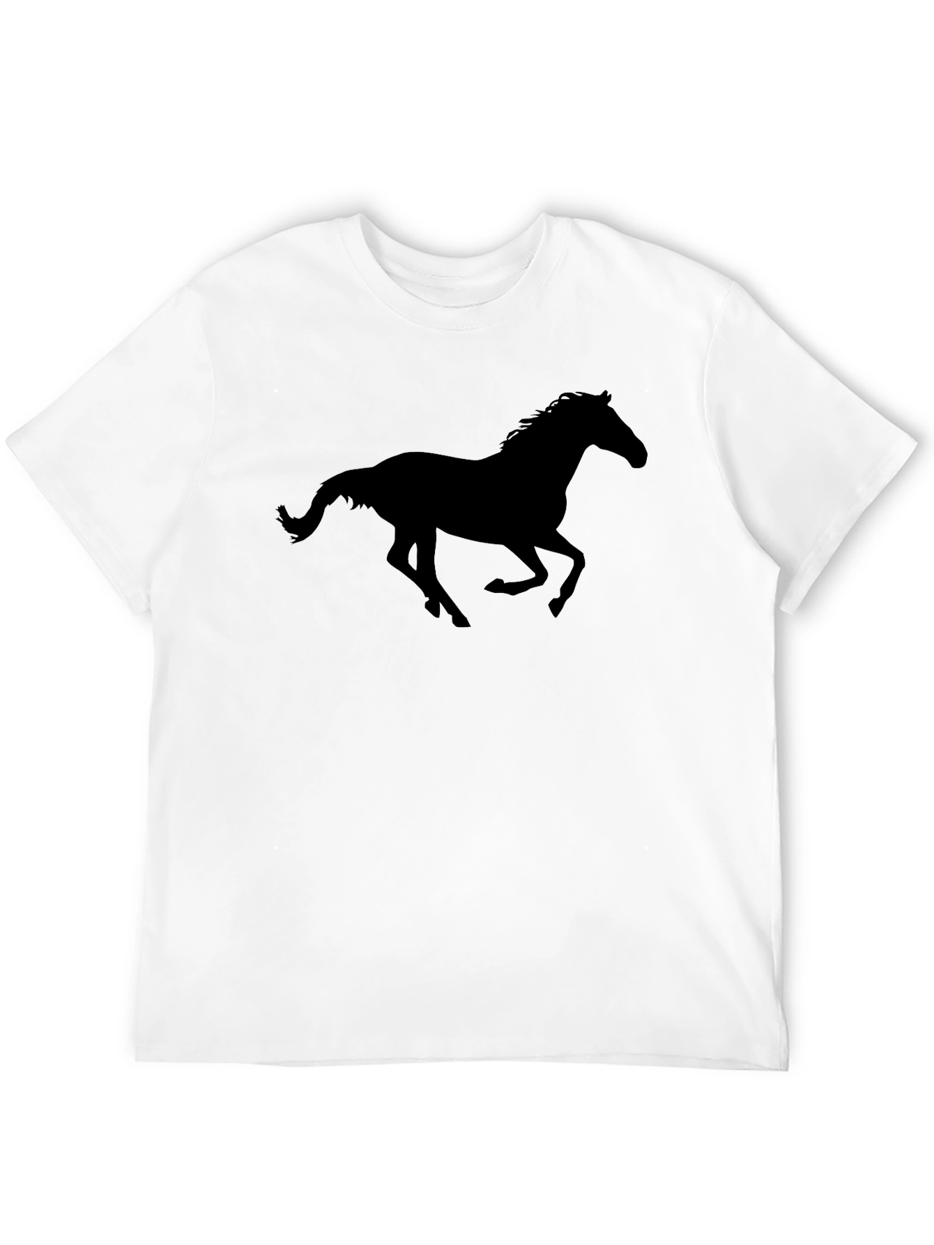 Black Horse Silhouette Graphic Tee - Unisex Style