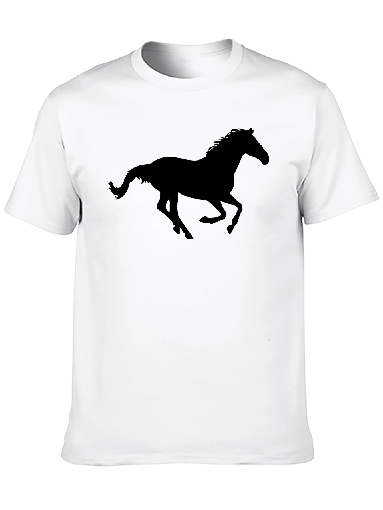 Black Horse Silhouette Graphic Tee - Unisex Style