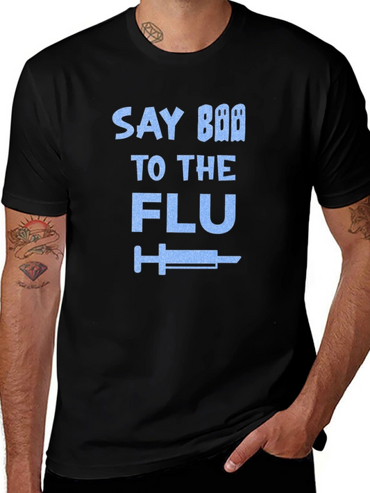 Say Boo To The Flu Black T-Shirt