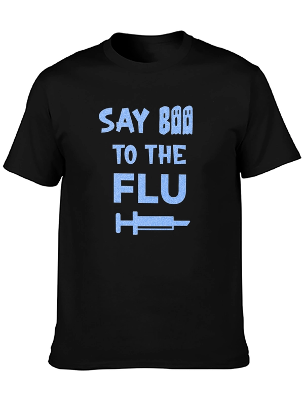 Say Boo To The Flu Black T-Shirt