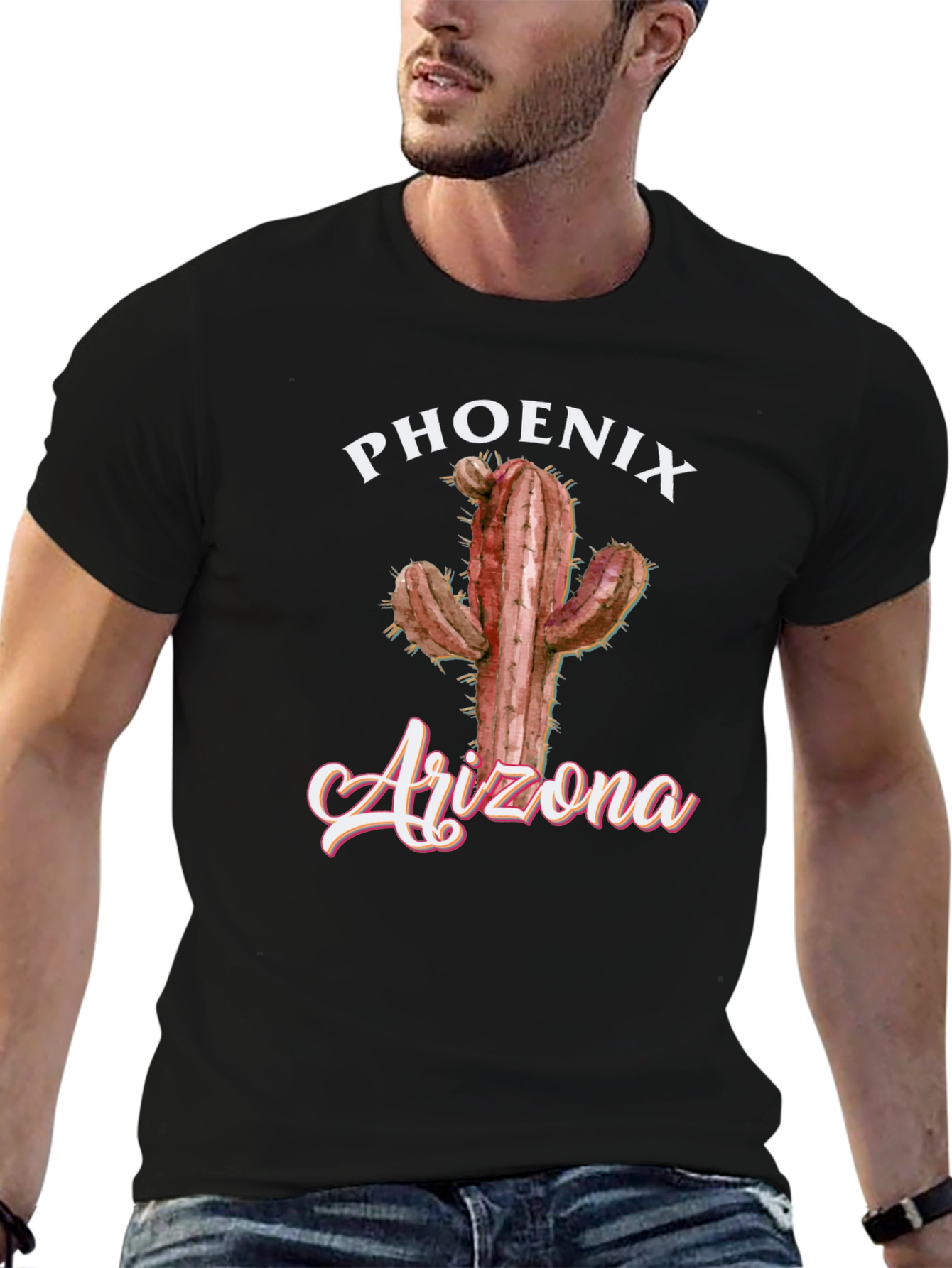 Phoenix Arizona Cactus Graphic T-Shirt