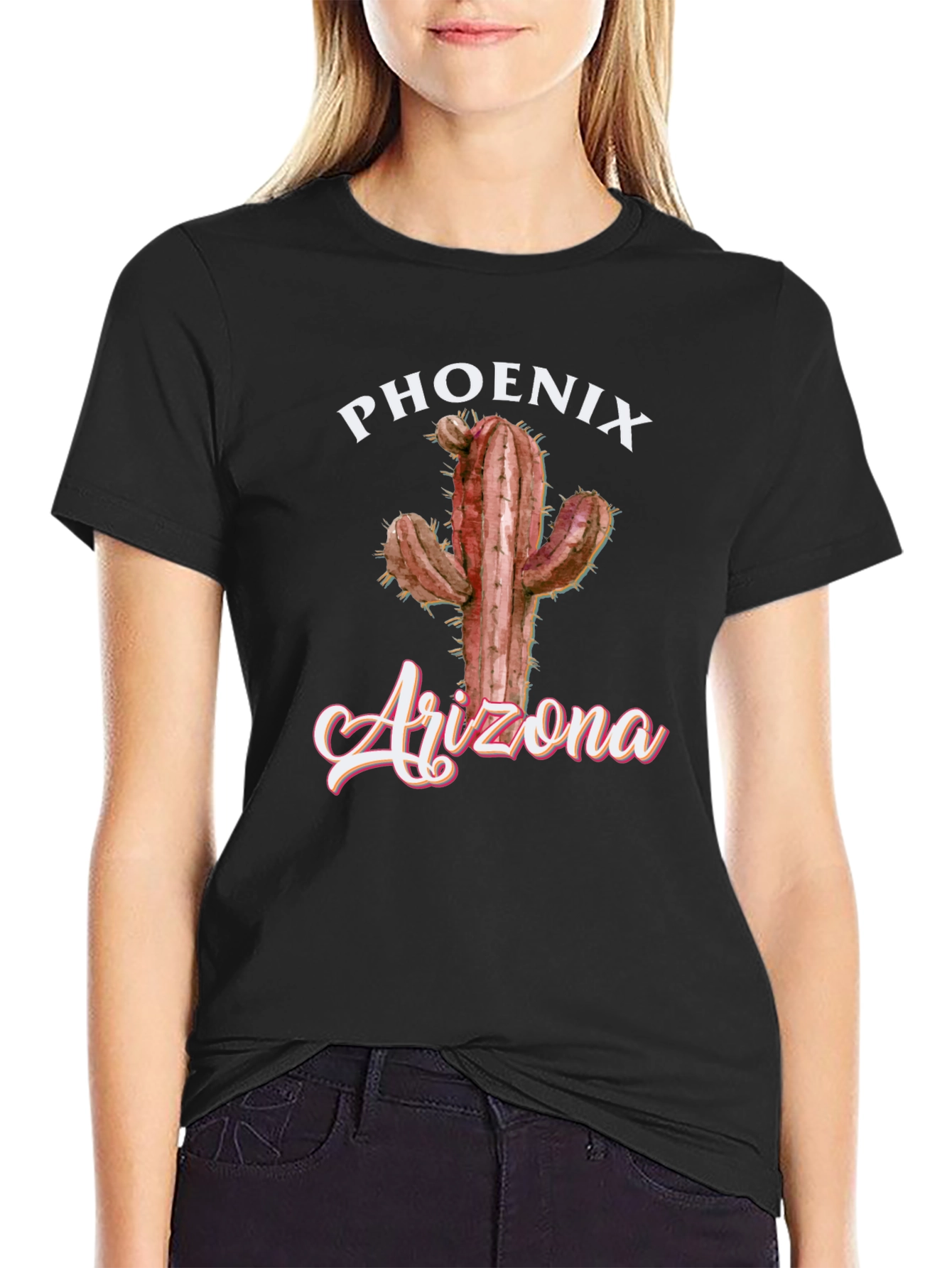 Phoenix Arizona Cactus Graphic T-Shirt