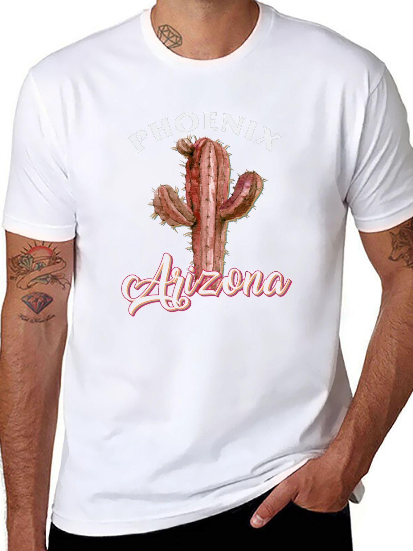 Phoenix Arizona Cactus Graphic T-Shirt
