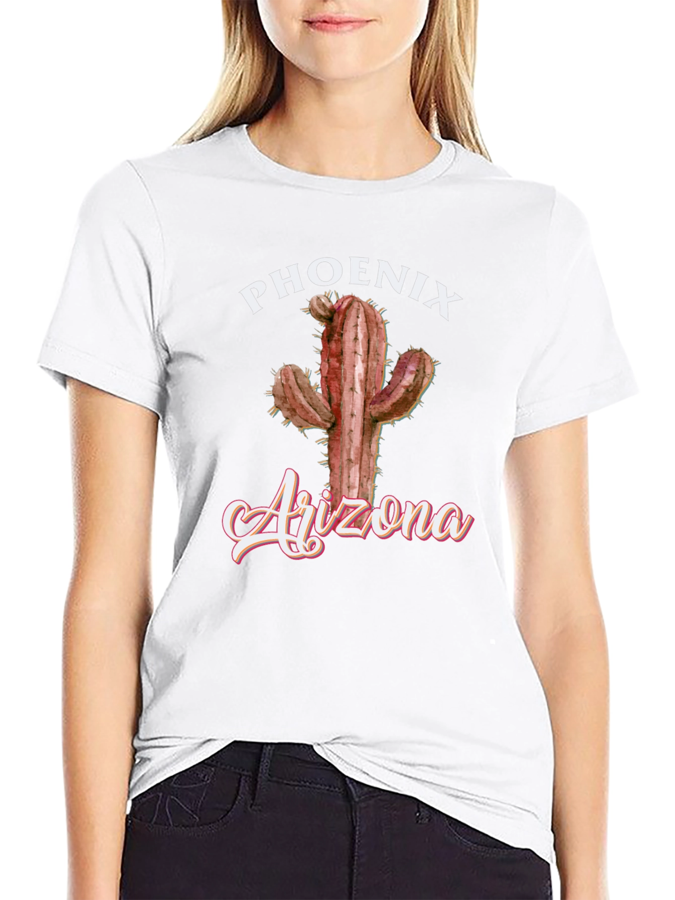 Phoenix Arizona Cactus Graphic T-Shirt