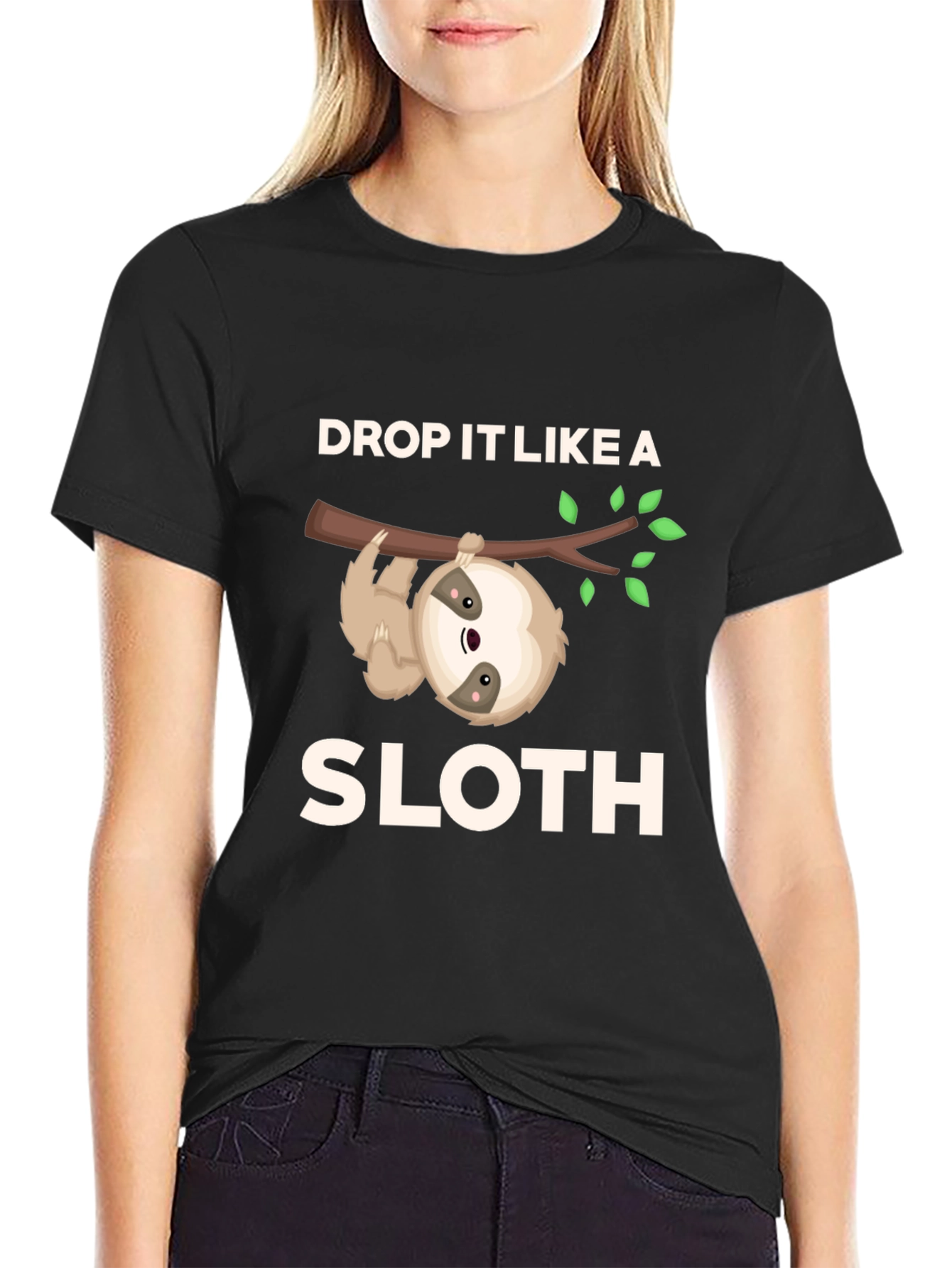 Drop It Like A Sloth Funny Graphic T-Shirt