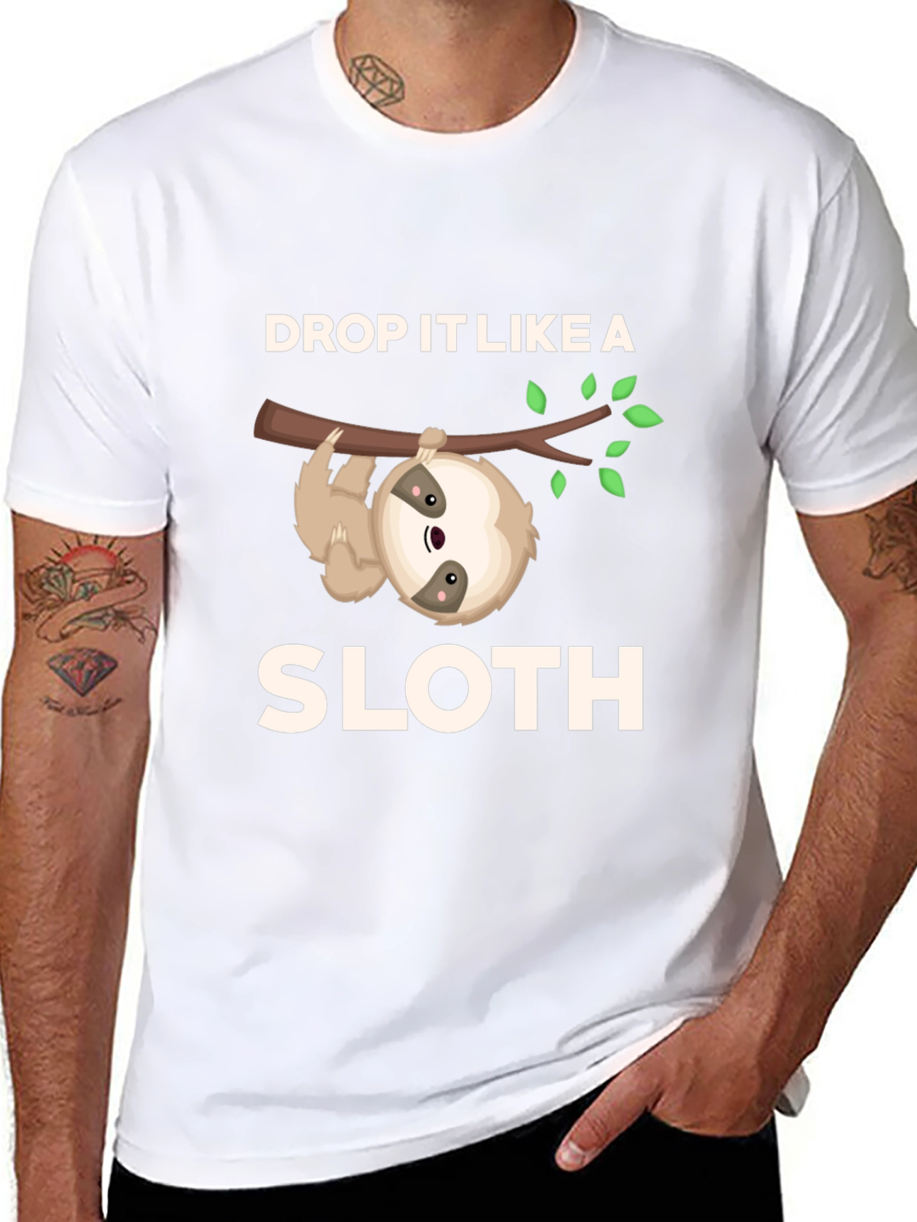 Drop It Like A Sloth Funny Graphic T-Shirt