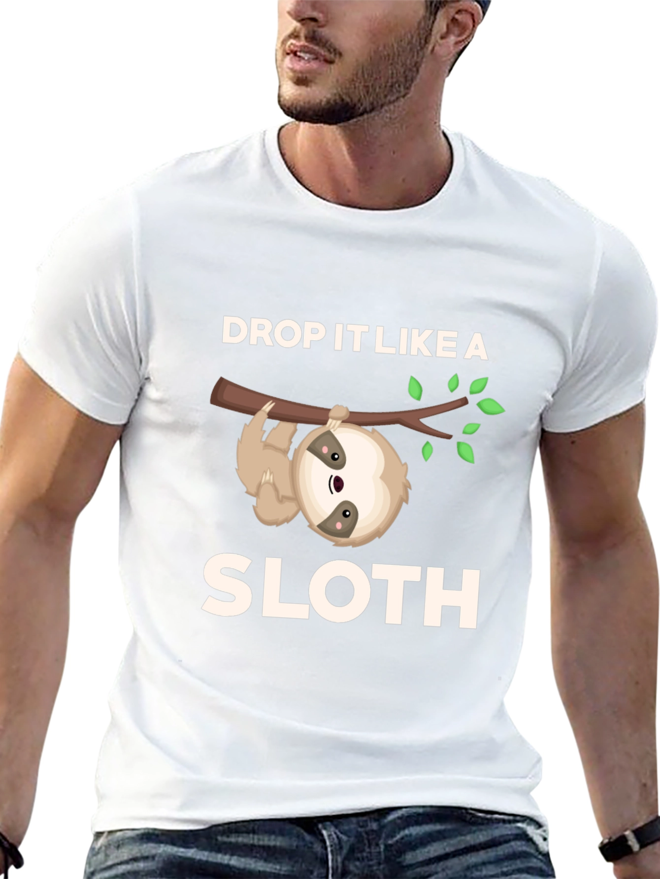 Drop It Like A Sloth Funny Graphic T-Shirt