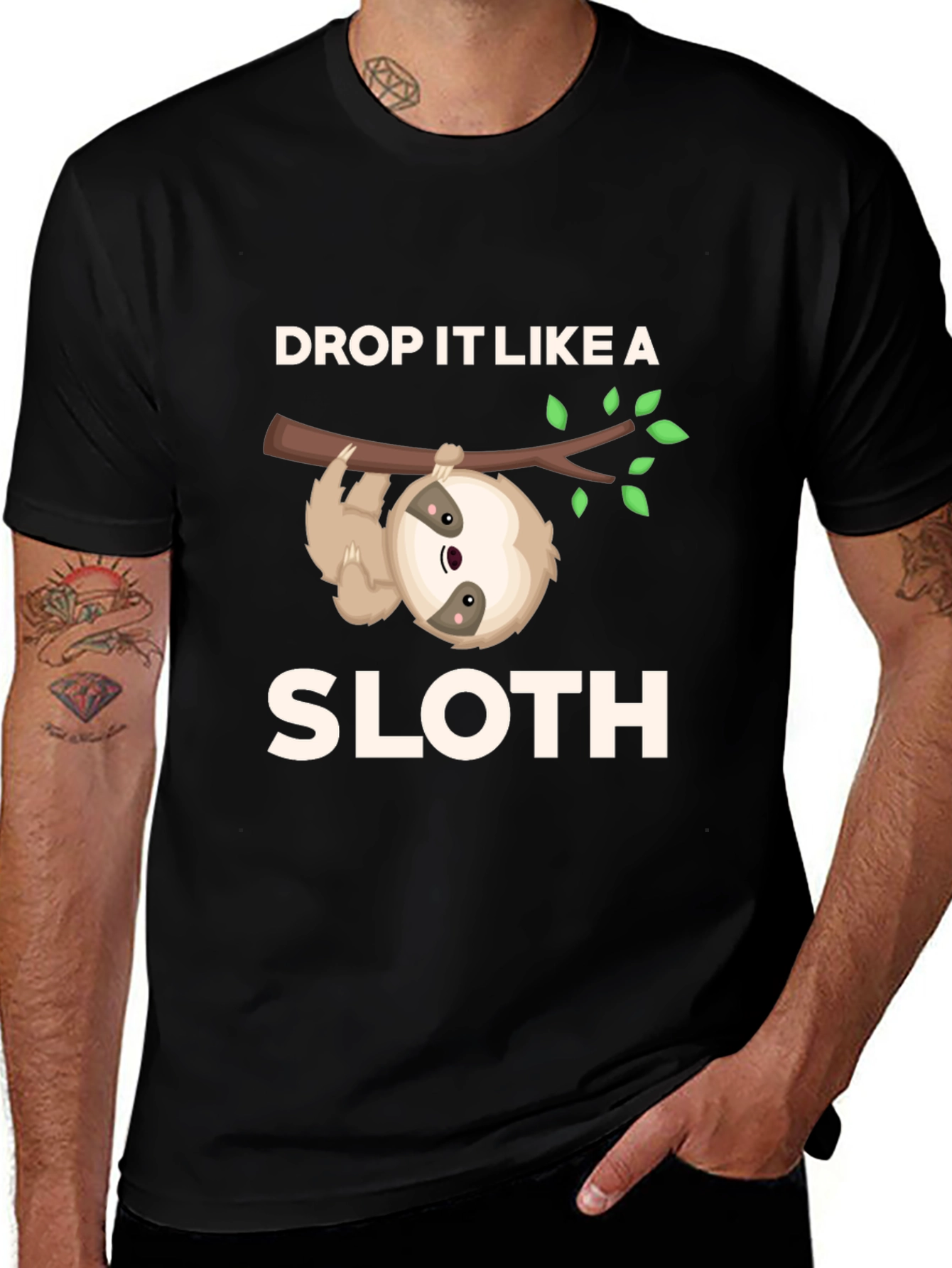 Drop It Like A Sloth Funny Graphic T-Shirt