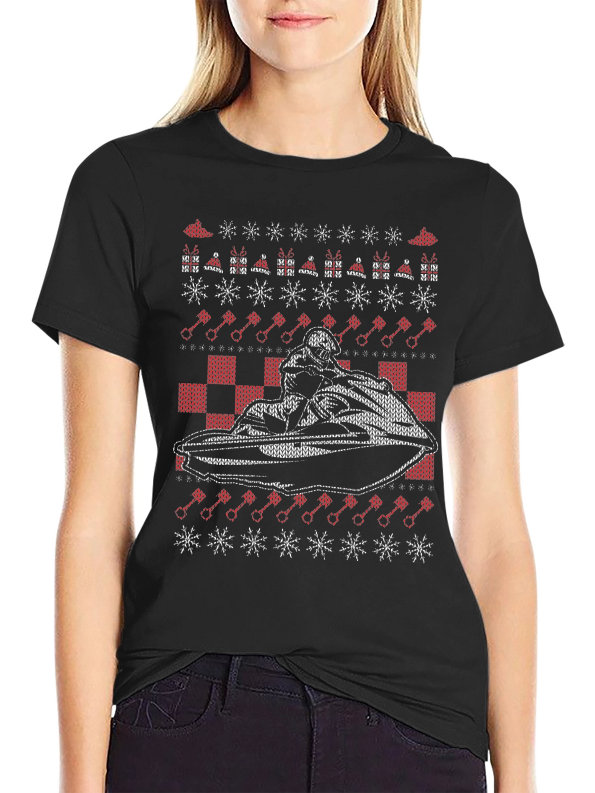 Jet Ski Ugly Christmas Sweater T-Shirt