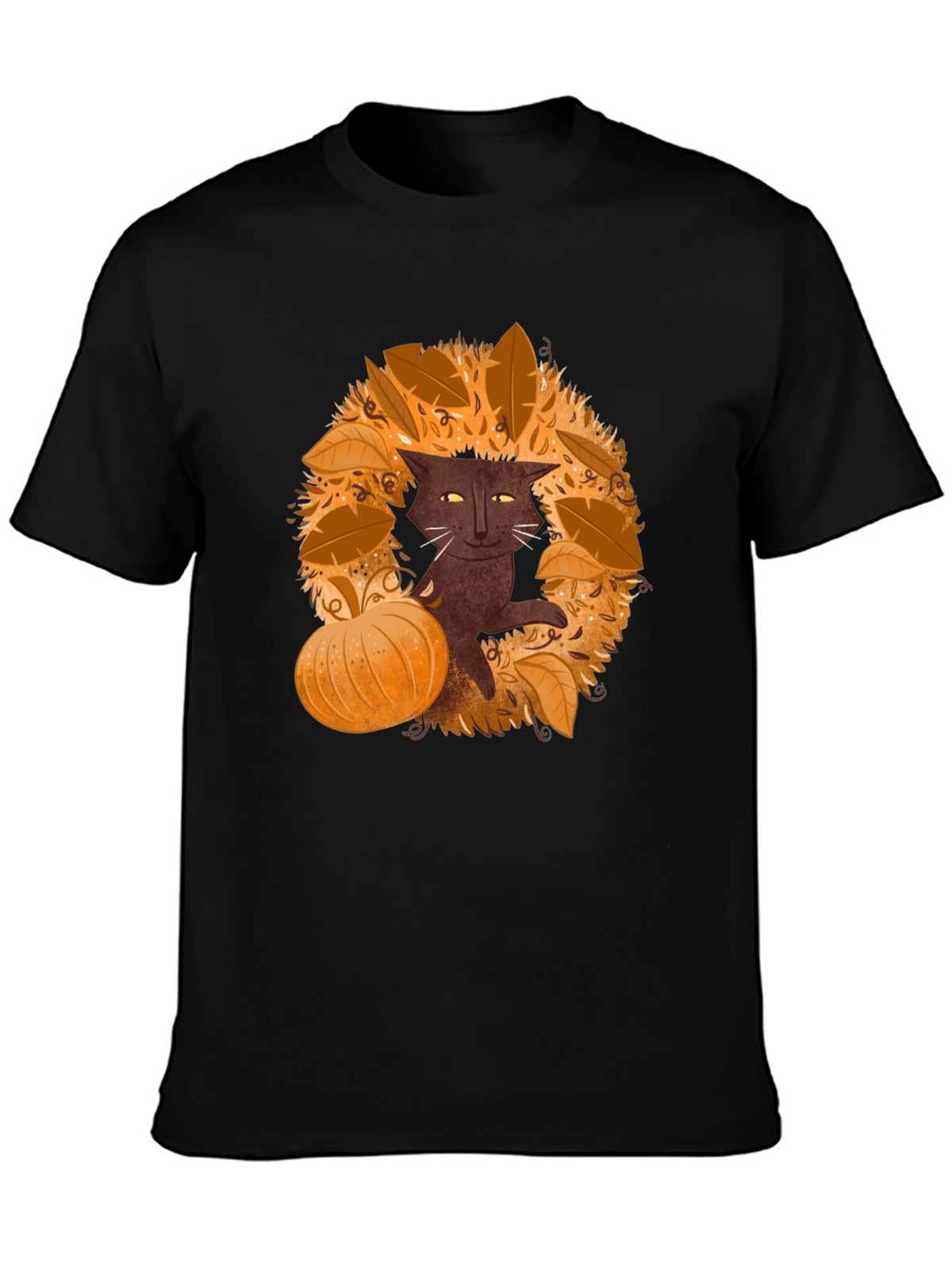 Fall Cat T-Shirt - Spooky Season