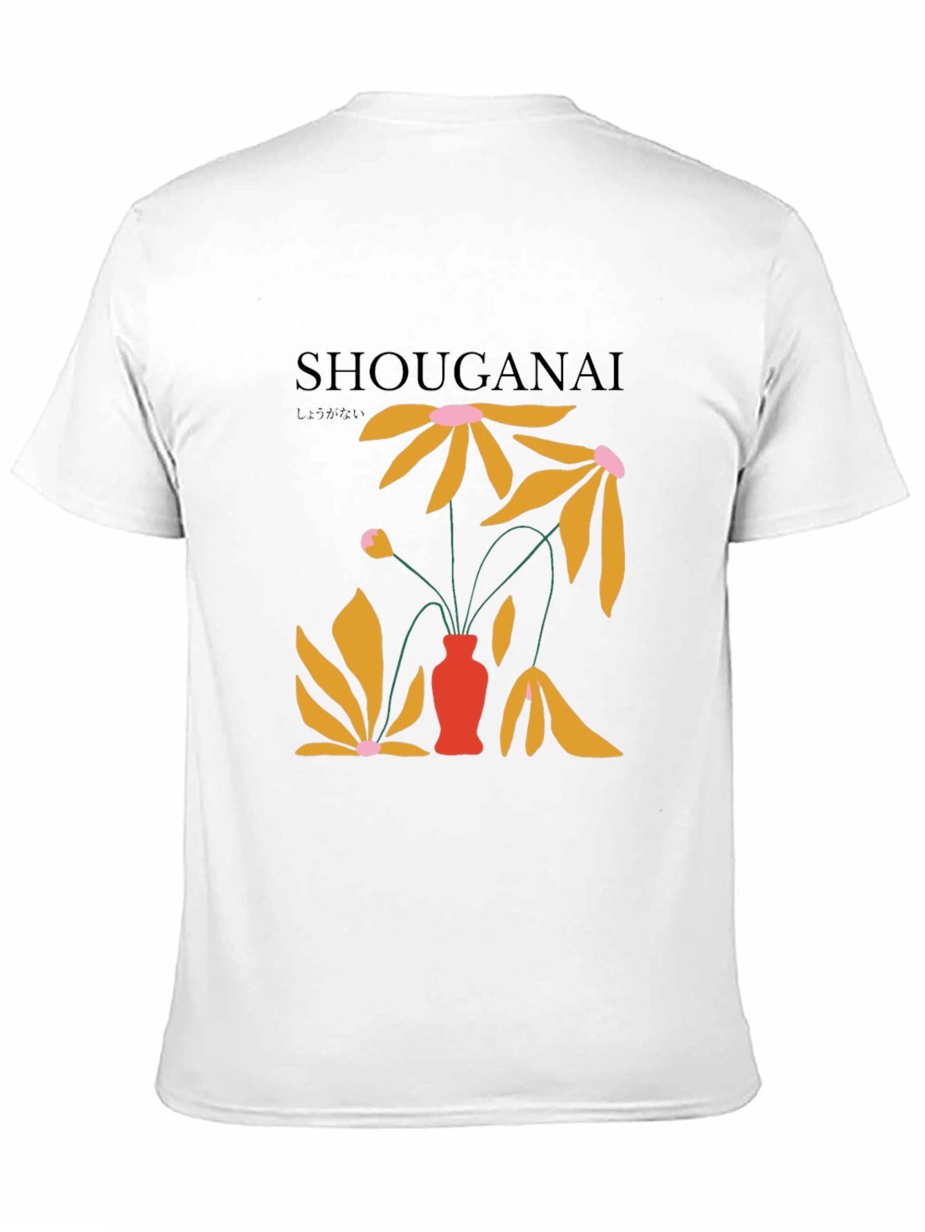 Shouganai Floral Graphic Tee - Black