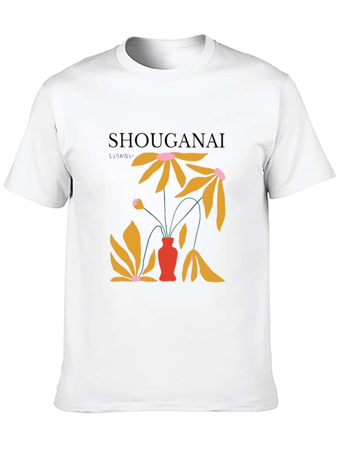 Shouganai Floral Graphic Tee - Black