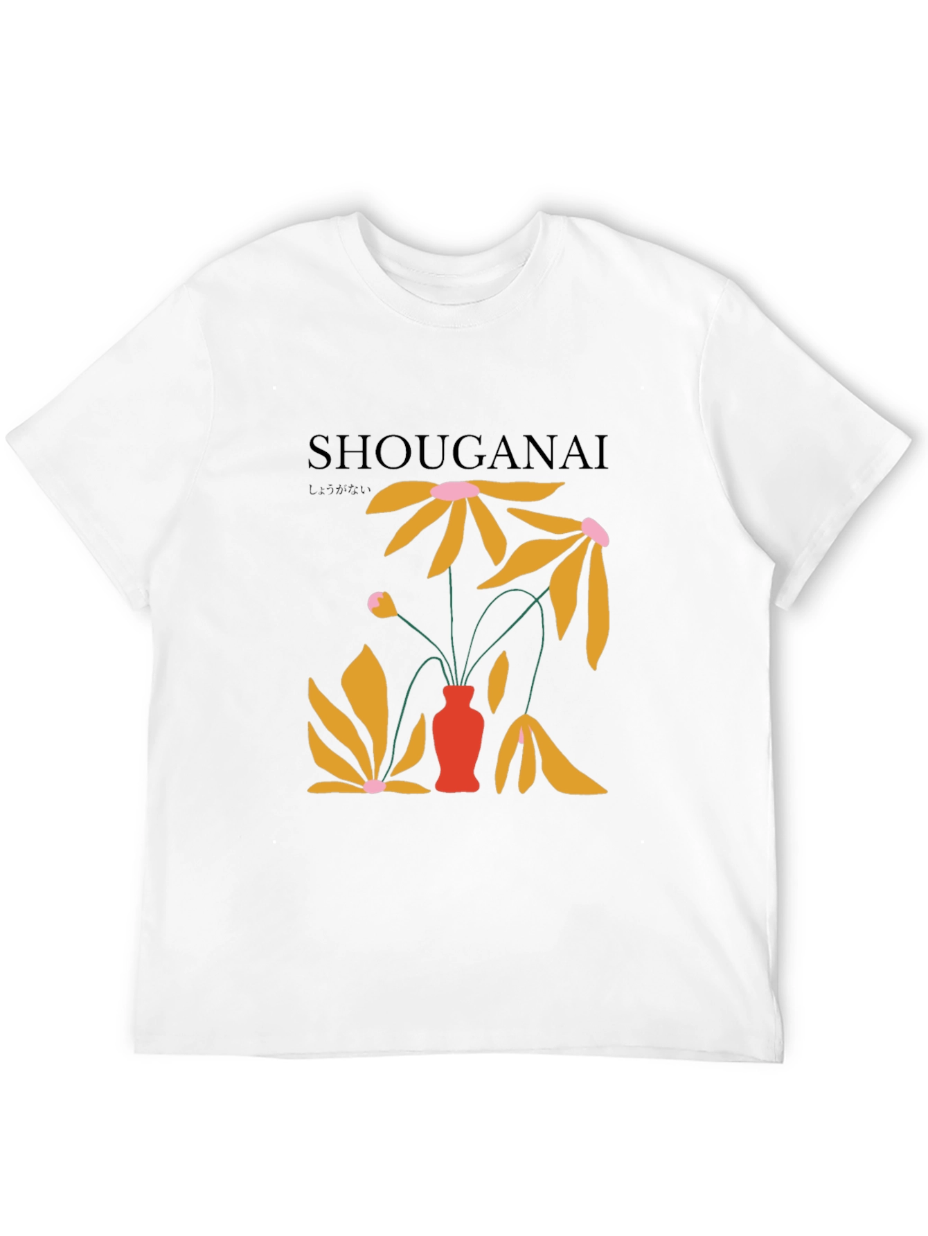 Shouganai Floral Graphic Tee - Black