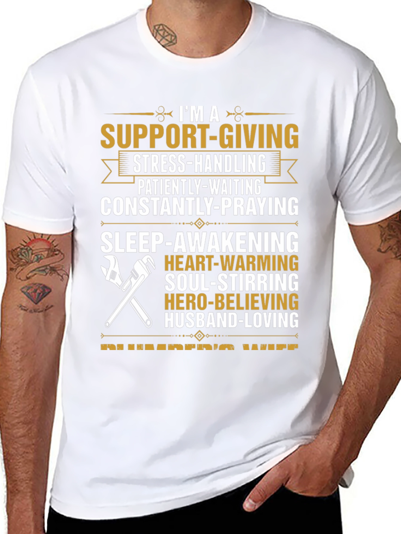 Support-Giving Plumbers Wife T-Shirt